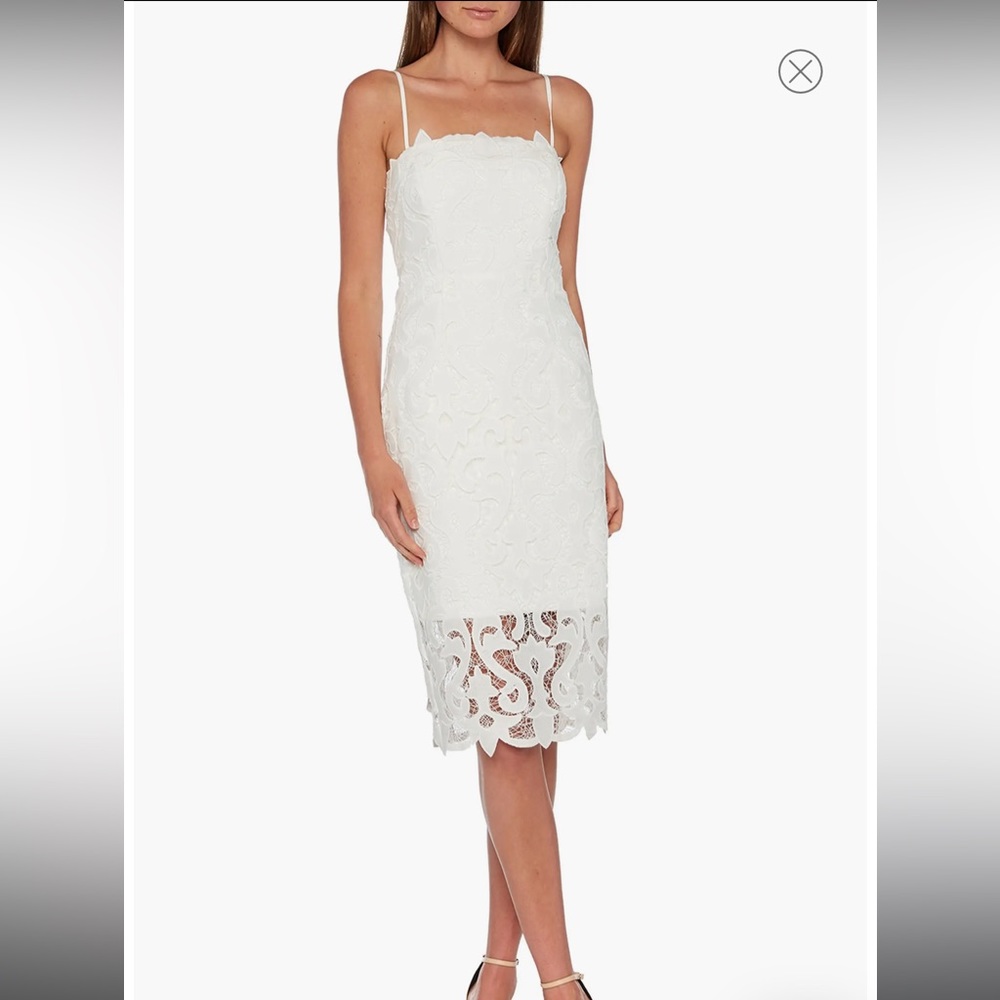 Bardot Lina Lace Sheath Dress White Size 4 / XS NWT